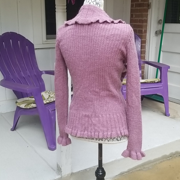 Purple ruffled sweater - Picture 5 of 7